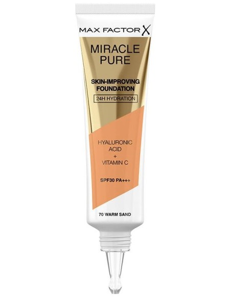 Max Factor Miracle Pure Foundation Spf30 70 Warm Sand 30Ml