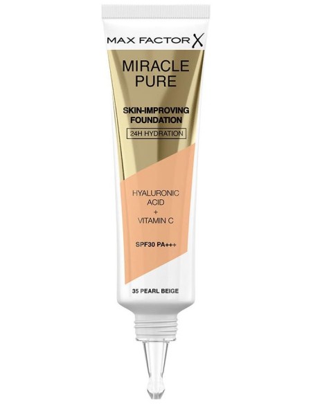 Max Factor Miracle Pure Foundation Spf30 35 Pearl Beige 30Ml