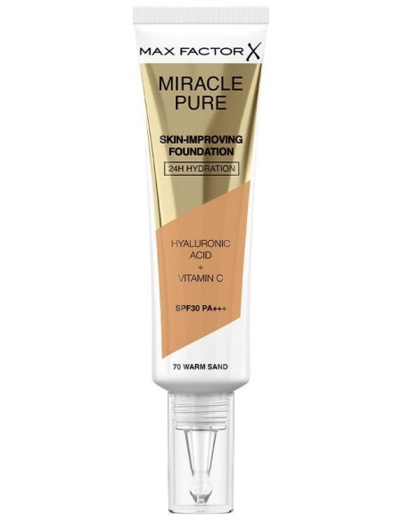 Max Factor Miracle Pure Foundation Spf30 70 Warm Sand 30Ml