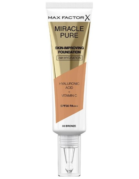 Max Factor Miracle Pure Foundation Spf30 80 Bronze 30Ml