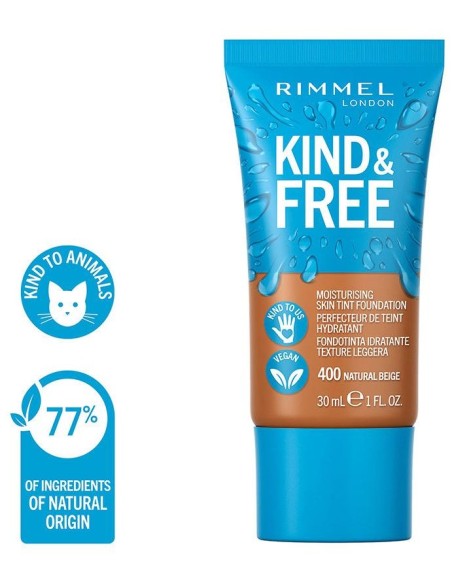Rimmel Kind %26 Free Base De Maquillaje 400-Natural Beige 30Ml