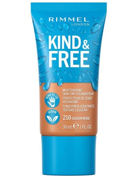 Rimmel Kind %26 Free Skin Tint Foundation 210 Golden Beige 30Ml