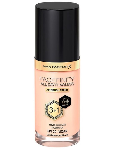 Facefinity All Day Flawless 3 In 1 Foundation C10-Fair Porcelain 30 Ml