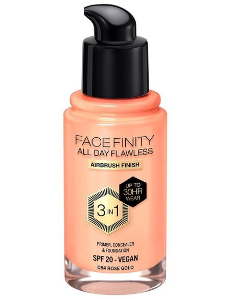 Max Factor Facefinity 3 In 1 Primer Concealer %26 Foundation C64 30Ml