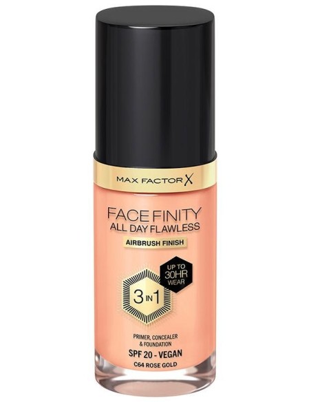 Max Factor Facefinity 3 In 1 Primer Concealer %26 Foundation C64 30Ml