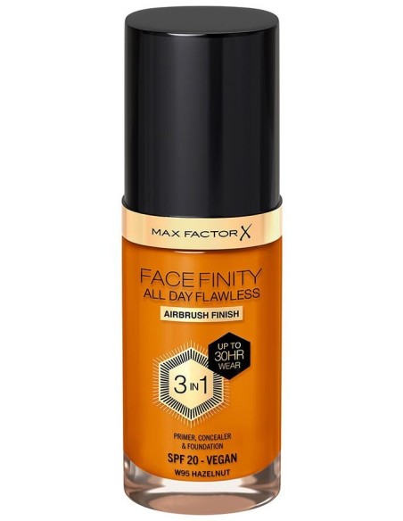 Facefinity All Day Flawless 3 In 1 Foundation W95-Hazelnut 30 Ml