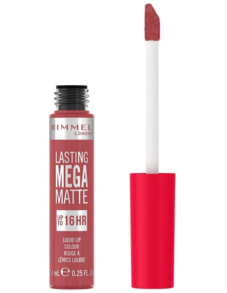 Rimmel Lasting Mega Matte Liquid Lip Colour 210 Rose %26 Shine 7.4Ml
