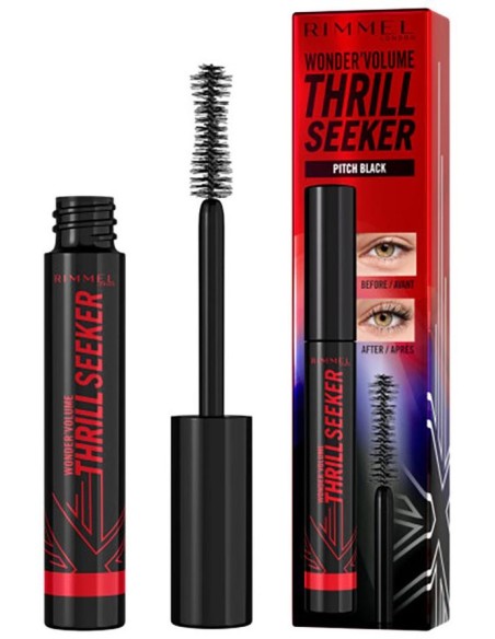 Wonder' Volume Thrill Seeker Máscara De Pestañas 004-Pitch Black 8 Ml