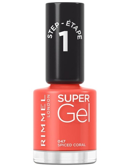 Rimmel Super Gel Nail Polish 047 Spiced Coral 12Ml