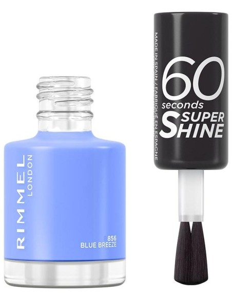 Rimmel 60 Seconds Super Shine Nail Polish 856 Blue Breeze 8Ml