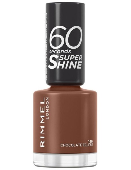 Rimmel 60 Seconds Super Shine Nail Polish 140 Chocolate Eclipse 8Ml