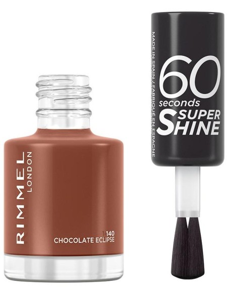 Rimmel 60 Seconds Super Shine Nail Polish 140 Chocolate Eclipse 8Ml