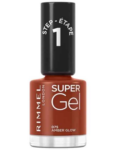 Rimmel Super Gel Nail Polish 075 Amber Glow 12Ml