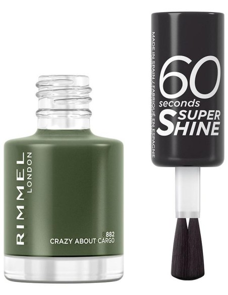 Rimmel 60 Seconds Super Shine Nail Polish 882 Crazy About Cargo 8Ml