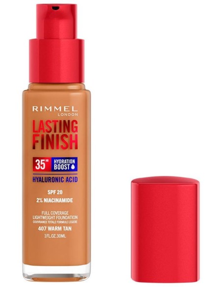 Rimmel Lasting Finish Hydration Boost 35Hr Spf20 407 Warm Tan 30Ml