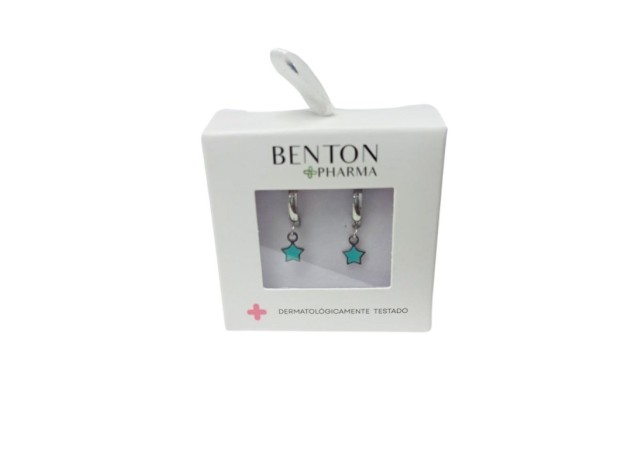 Benton Pendientes Hipoalergénicos Aro Estrella...