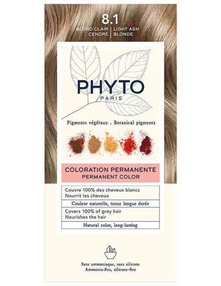 Phytocolor 8.1-Rubio Claro Cendre 4 U