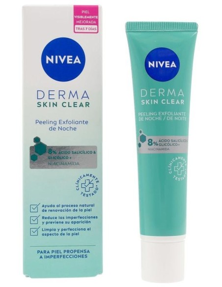 Nivea Derma Skin Clear Salicylic Acid %26 Glycolic Acid Peeling Night 40Ml
