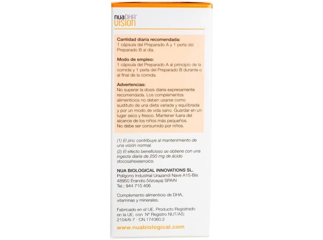 Nua Biological NuaDHA Vision 30 Cápsulas + 30...
