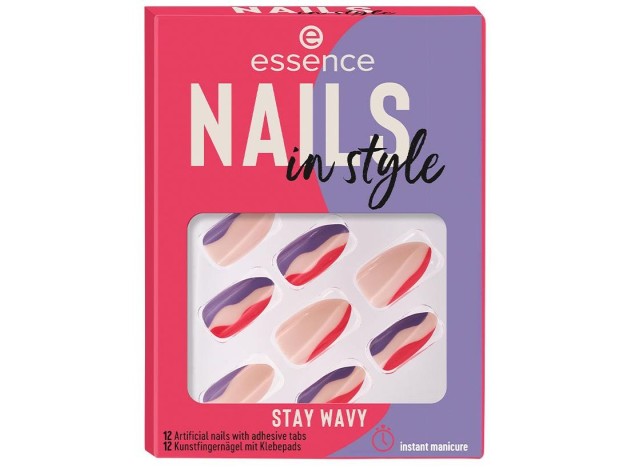 Essence Nails In Style Faux Ongles Stay Wavy 12Uds