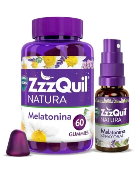 Zzzquil Natura Melatonina 60 Gominolas + Spray 30 ml