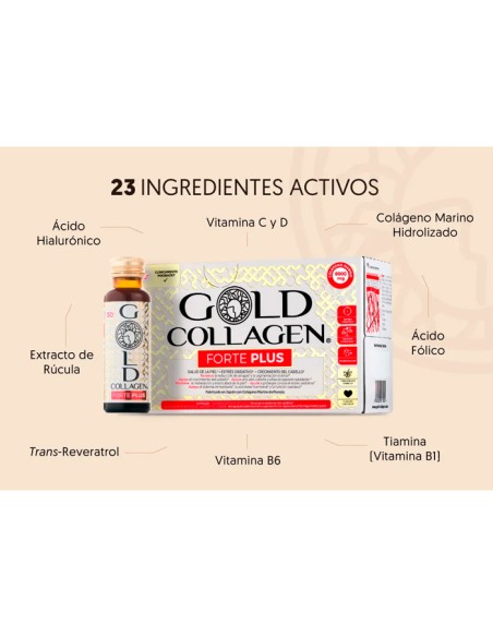 Gold Collagen Forte Plus 3x10 Frascos 50 ml ¡Triplo!