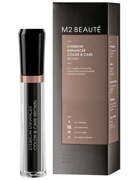 M2 Beauté Eyebrow Enhancer Color %26 Care Brown 6Ml