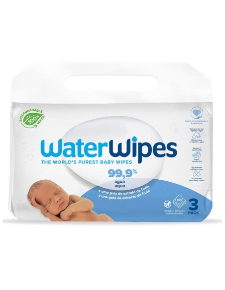 Waterwipes Toallitas Baby Agua 99,9% Bio 180 U
