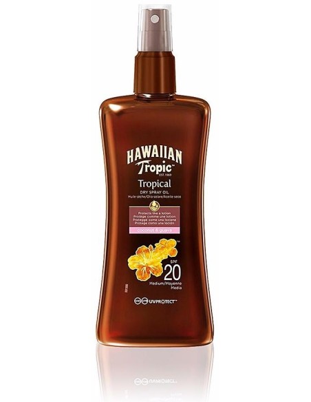 Hawaiian Tropic Protective Dry Spray Oil Spf20 Medium 200Ml Vapo