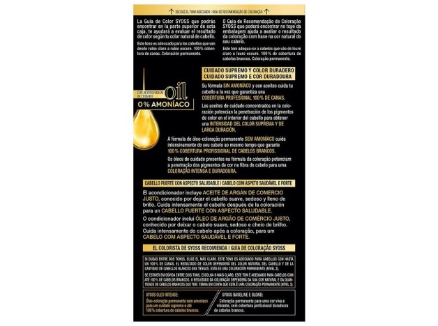 Syoss Olio Intense Tinte Sin Amoniaco 7.58...