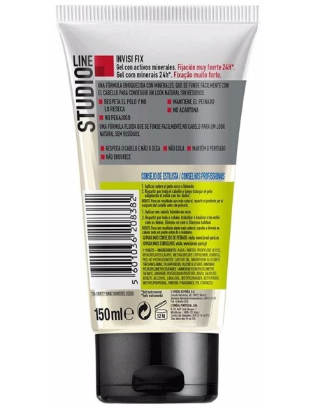 L'Oreal Invisi Fix Gel Fijador Extrafuerte N6 150Ml