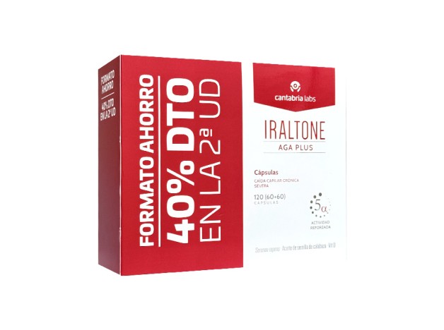 Iraltone AGA Plus 2 x 60 Cápsulas Formato Ahorro
