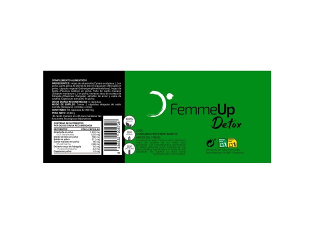 FemmeUp Detox 60 cápsulas
