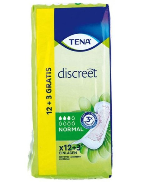 Tena Discreet Compresa Incontinencia Normal 15Uds