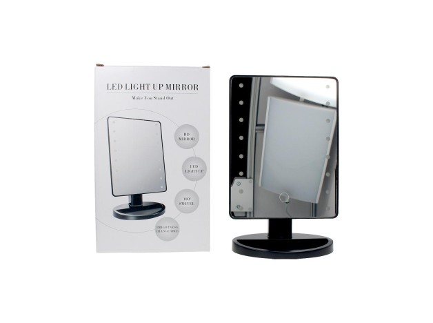 Carl%26Son Makeup Led Light Up Mirror Black 1Ud
