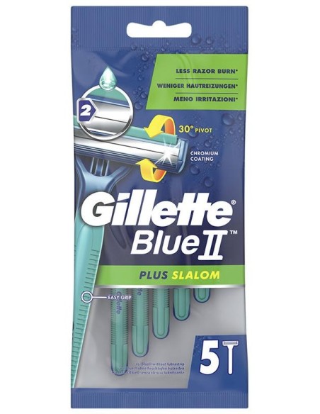 Gillette Blue Ii Plus Slalom Cuchilla Afeitar Desechable 5Uds