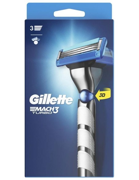 Gillette Mach3 Turbo Maquinilla De Afeitar 3D 1Ud