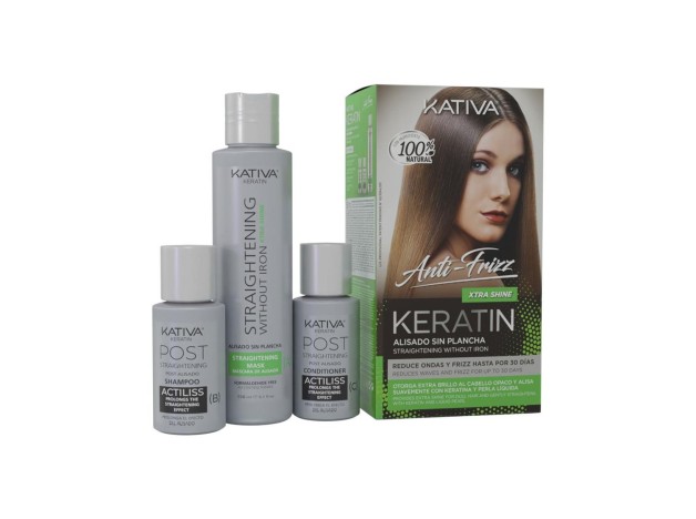 Kativa Keratin Anti-Frizz Alisado Sin Plancha...