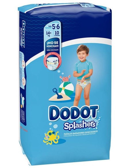 Dodot Splashers Bañador Desechable Talla 5-6 + 14 Kg 10 U