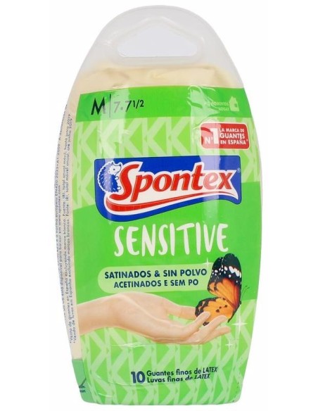 Latex Sensitive Guantes Satinados Sin Polvo Talla M 10 U