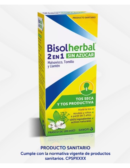Bisolherbal Tos Seca Y Productiva 120 Ml Sin Azúcar