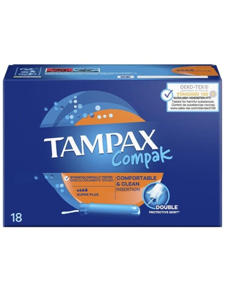 Tampax Compak Tampón Super Plus 18Uds