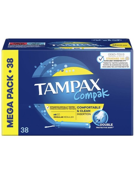 Tampax Compak Tampón Regular 38Uds
