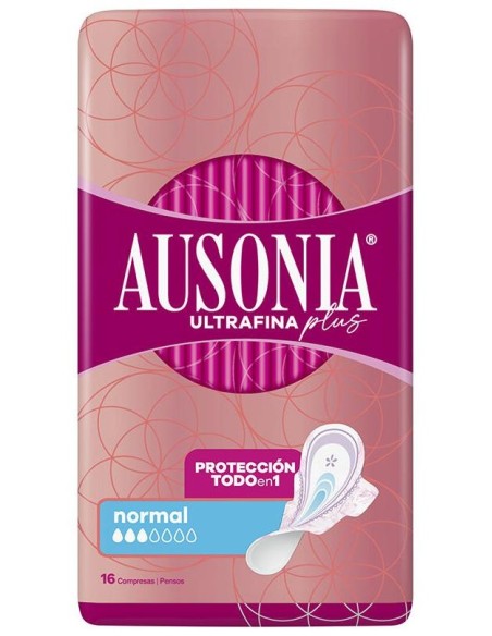 Ausonia Ultrafina Plus Compresas Normal Alas 16Uds