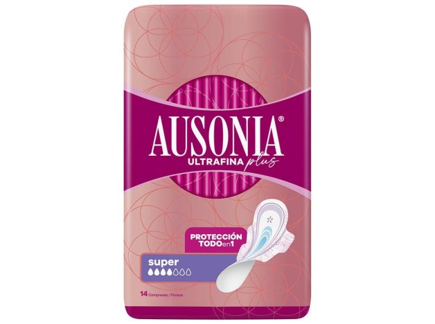 Ausonia Ultrafina Plus Compresas Super Alas 14Uds