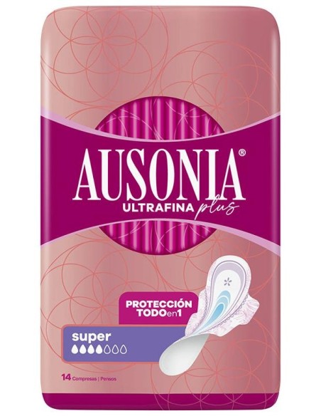 Ausonia Ultrafina Plus Compresas Super Alas 14Uds