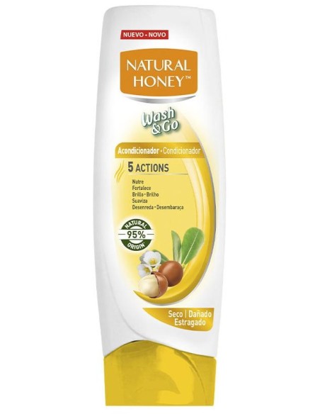 Natural Honey Wash %26 Go Acondicionador Cabello Seco 330Ml