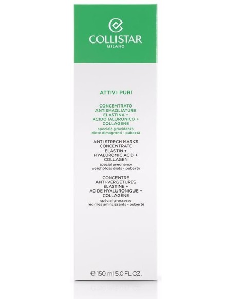 Attivi Puri Concentrado Antiestrías Elastina + Ácido Hialurónico + Colágeno 150 Ml