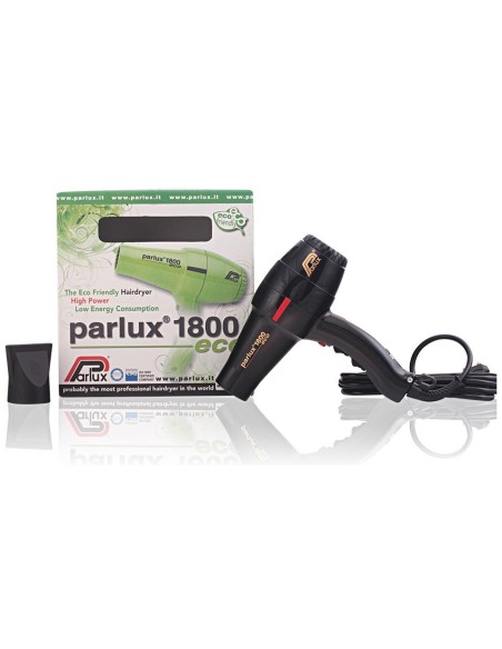 Parlux 1800 Eco Edition Secador Negro 1 U
