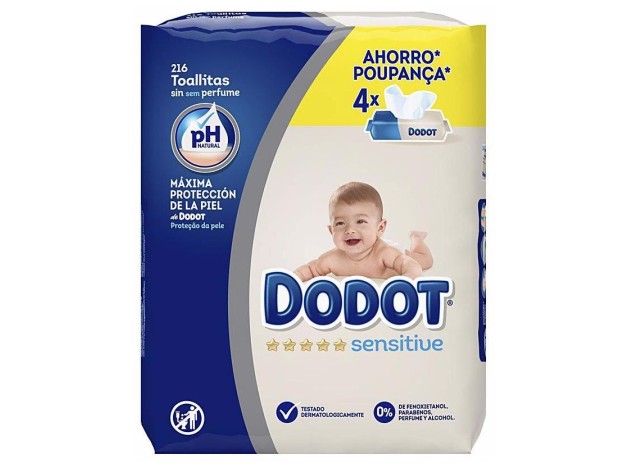 Dodot Sensitive Ph Natural Toallitas Húmedas 216 U